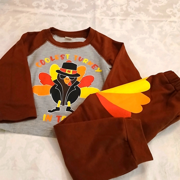 Other - 2t Cool Turkey Kids Costume Set - Brown and Orange